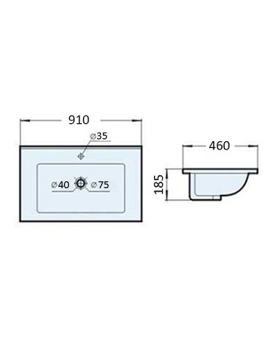 Тумба с раковиной Comforty Равенна Лофт 90 00-00006655 Дуб темно-коричневый