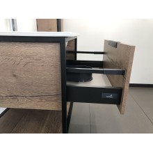 Тумба с раковиной Comforty Бонн 75 00-00006487 подвесная Дуб темный