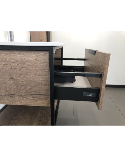 Тумба с раковиной Comforty Бонн 75 00-00006487 подвесная Дуб темный