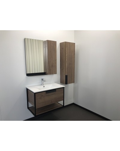 Тумба с раковиной Comforty Бонн 75 00-00006487 подвесная Дуб темный