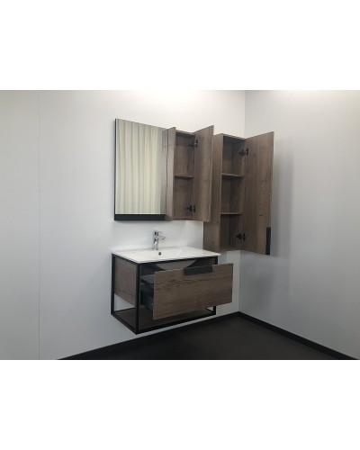 Тумба с раковиной Comforty Бонн 75 00-00006487 подвесная Дуб темный