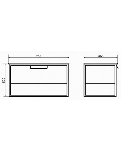 Тумба с раковиной Comforty Бонн 75 00-00006487 подвесная Дуб темный