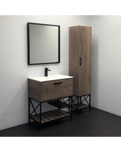 Тумба с раковиной Comforty Бредфорд 75 00-00008074 Дуб темный