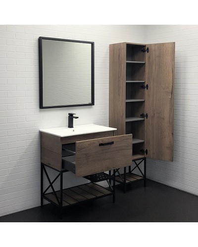 Тумба с раковиной Comforty Бредфорд 75 00-00008074 Дуб темный