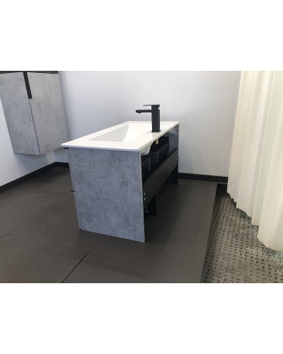 Тумба с раковиной Comforty Франкфурт 90 00-00007342 подвесная Бетон светлый