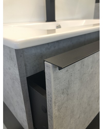 Тумба с раковиной Comforty Франкфурт 90 00-00007342 подвесная Бетон светлый