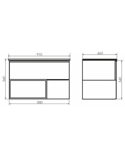 Тумба с раковиной Comforty Франкфурт 90 00-00007342 подвесная Бетон светлый