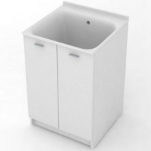 Тумба с хозяйственной раковиной Kerasan Aquadom 60 9165k3 Белая без отверстия под смеситель