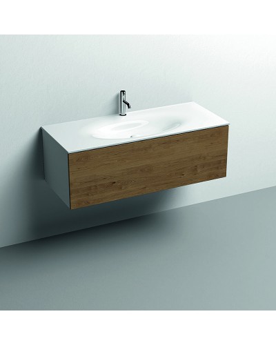 Тумба под раковину Kerasan Shape 120 9325K3 подвесная Дуб Белая