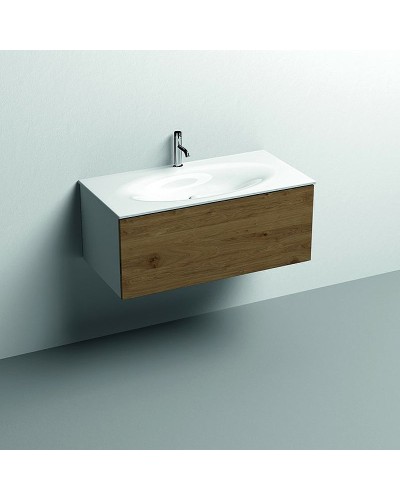 Тумба под раковину Kerasan Shape 101 9325K1 подвесная Дуб Белая
