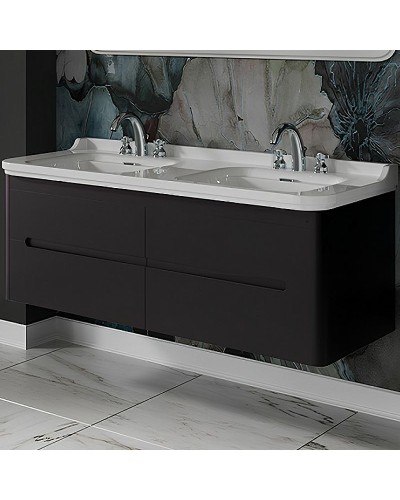 Тумба под раковину Kerasan Waldorf 144 925431 подвесная Nero matt