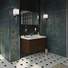 Тумба под раковину Kerasan Waldorf 94 925546 подвесная Noce