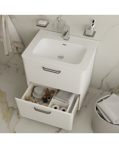 Тумба с раковиной Iddis Brick 60 BRI60WFi95K Белая