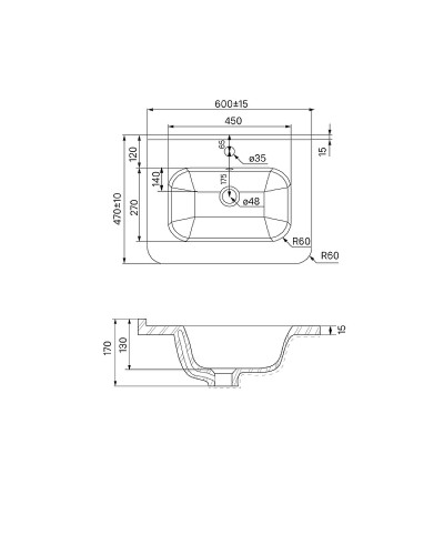 Тумба с раковиной Iddis Brick 60 BRI60WFi95K Белая