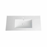 Тумба с раковиной Orange Line 100 Li-100Tuw+Ra подвесная Белая матовая