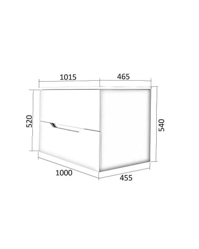 Тумба с раковиной Orange Line 100 Li-100Tuw+Ra подвесная Белая матовая