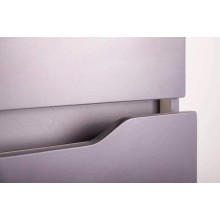 Тумба с раковиной Orange Line 100 Li-100Tug+Ra подвесная Графит матовый