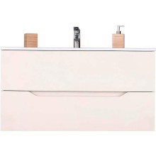 Тумба с раковиной Orange Line 100 Li-100Tua+Ra подвесная Айвори матовый