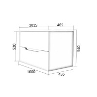 Тумба с раковиной Orange Line 100 Li-100TuL+Ra подвесная Латте матовый