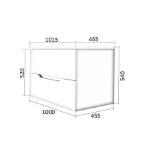 Тумба с раковиной Orange Line 100 Li-100TuL+Ra подвесная Латте матовый