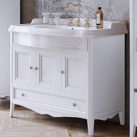 Тумба с раковиной TW Veronica Nuovo 105 VER4105-B+AR874bix1 Bianco