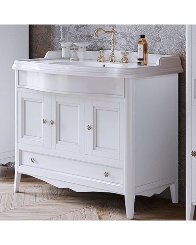 Тумба с раковиной TW Veronica Nuovo 105 VER4105-B+AR874bix1 Bianco