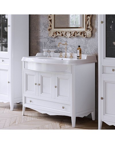 Тумба с раковиной TW Veronica Nuovo 105 VER4105-B+AR874bix1 Bianco