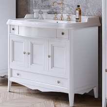 Тумба с раковиной TW Veronica Nuovo 105 VER6105-B+AR874bix1 Bianco