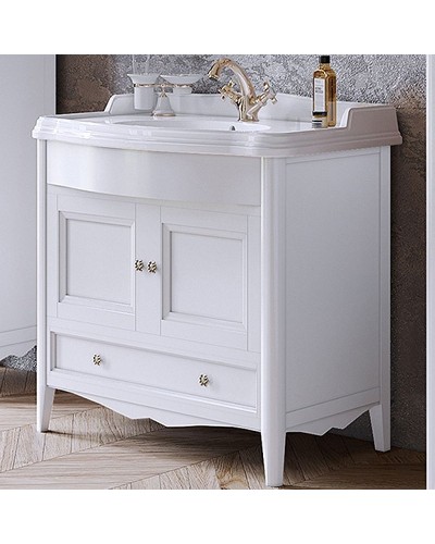 Тумба с раковиной TW Veronica Nuovo 90 VER3090-B+AR864bix1 Bianco