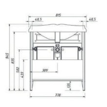 Тумба под раковину Creto Vetra 80 15-800CHN Орех