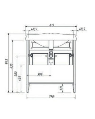 Тумба под раковину Creto Vetra 80 15-800CHN Орех