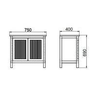 Тумба под раковину Orange Capri 75 OCN-75TU Орех