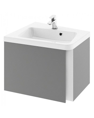 Тумба под раковину Ravak SD 10° 55 L X000000740 подвесная Серая глянцевая