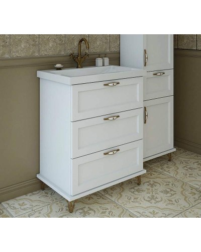 Тумба с раковиной Эстет Bali Classic 80 ФР-00002233 Белая