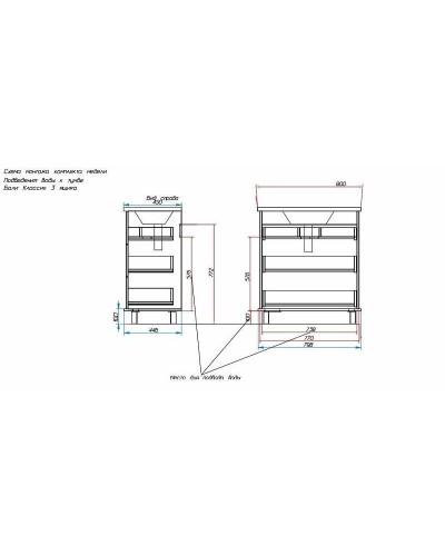 Тумба с раковиной Эстет Bali Classic 80 ФР-00002233 Белая