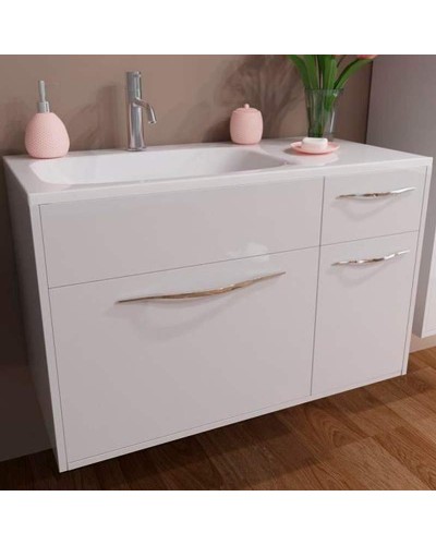 Тумба с раковиной Эстет Barcelona 90 L ФР-00003593 подвесная Белая