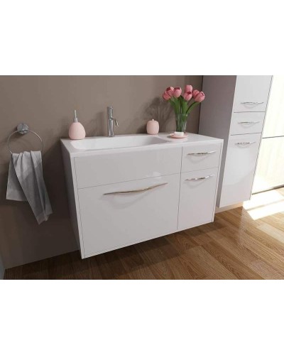 Тумба с раковиной Эстет Barcelona 90 L ФР-00003593 подвесная Белая