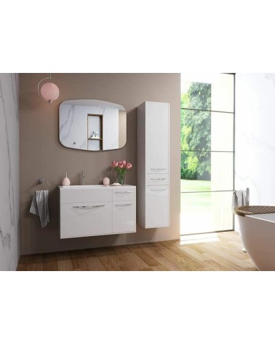 Тумба с раковиной Эстет Barcelona 90 L ФР-00003593 подвесная Белая