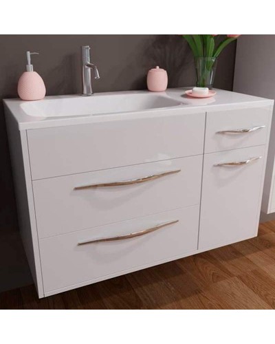 Тумба с раковиной Эстет Barcelona 90 L ФР-00003595 подвесная Белая