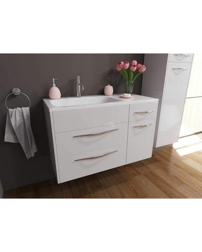 Тумба с раковиной Эстет Barcelona 90 L ФР-00003595 подвесная Белая