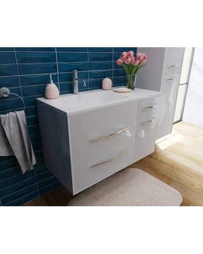 Тумба с раковиной Эстет Barcelona 90 L ФР-00003595 подвесная Белая