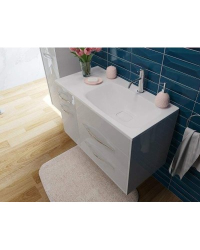 Тумба с раковиной Эстет Barcelona 90 R ФР-00003596 подвесная Белая