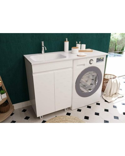 Тумба с раковиной Эстет Barcelona Luxe 120 L ФР-00007065 Белая