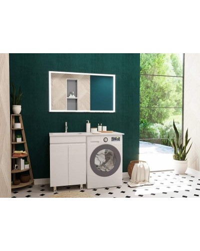 Тумба с раковиной Эстет Barcelona Luxe 120 L ФР-00007065 Белая