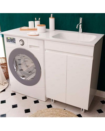 Тумба с раковиной Эстет Barcelona Luxe 120 R ФР-00007066 Белая