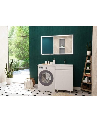 Тумба с раковиной Эстет Barcelona Luxe 120 R ФР-00007066 Белая