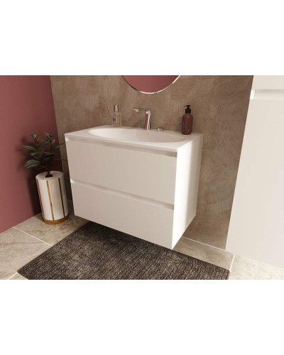 Тумба с раковиной Эстет Malta 80 ФР-00007058 подвесная Белая