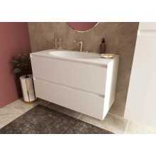 Тумба с раковиной Эстет Malta 100 ФР-00007060 подвесная Белая