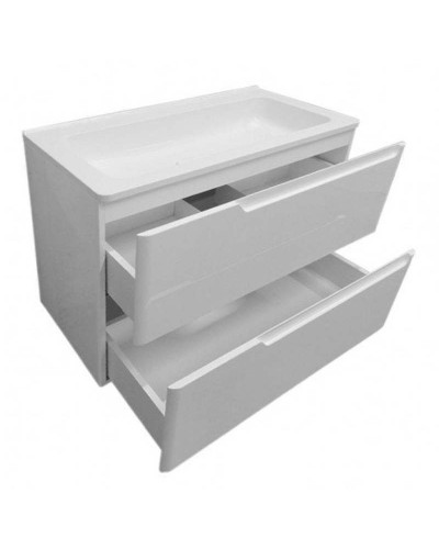 Тумба с раковиной Эстет Kare Luxe 80 ФР-00005715 подвесная Белая