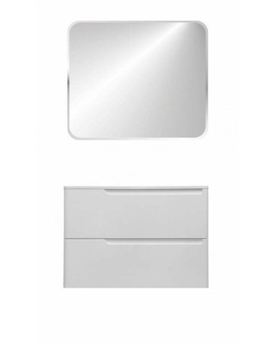 Тумба с раковиной Эстет Kare Luxe 80 ФР-00005715 подвесная Белая